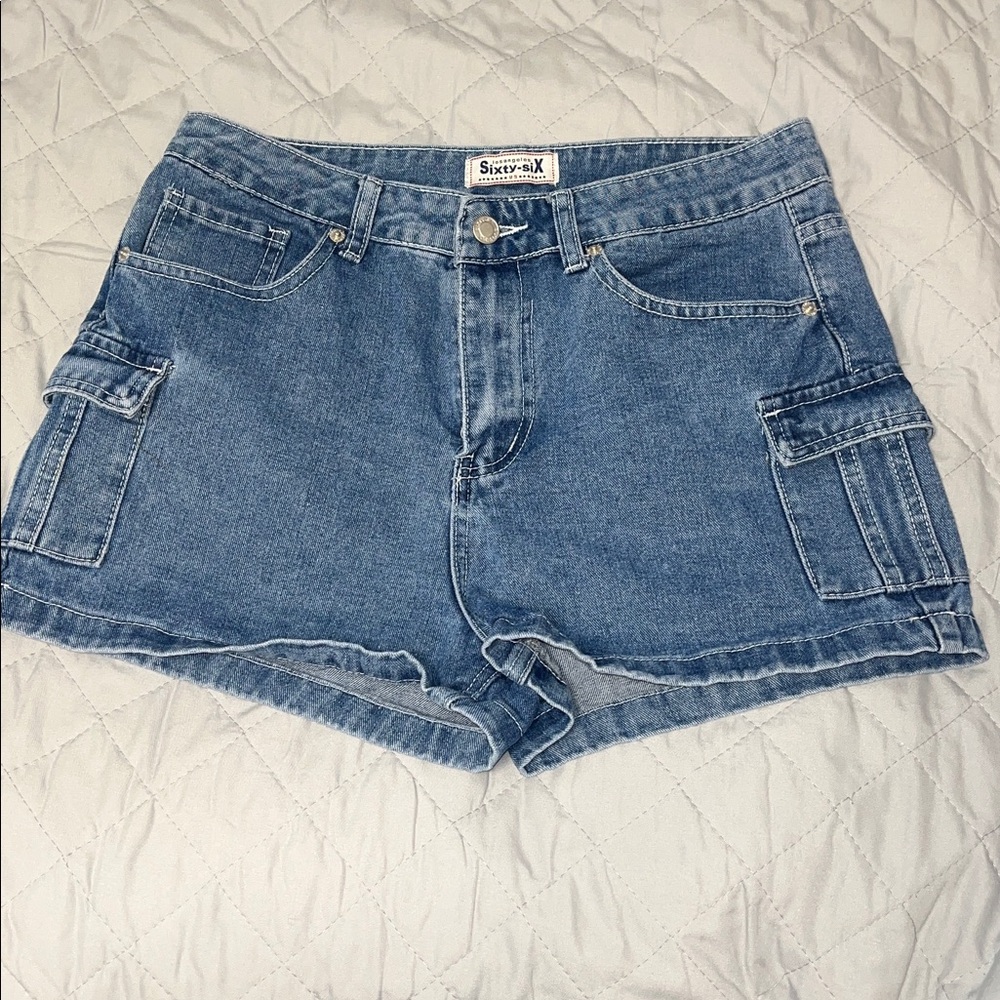 🩳BOGO🧡Vintage Y2K Blue Denim Cargo Shorts